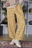 Patrick Plaid Brushed Cotton Demi Bloom Pant Soft Ochre